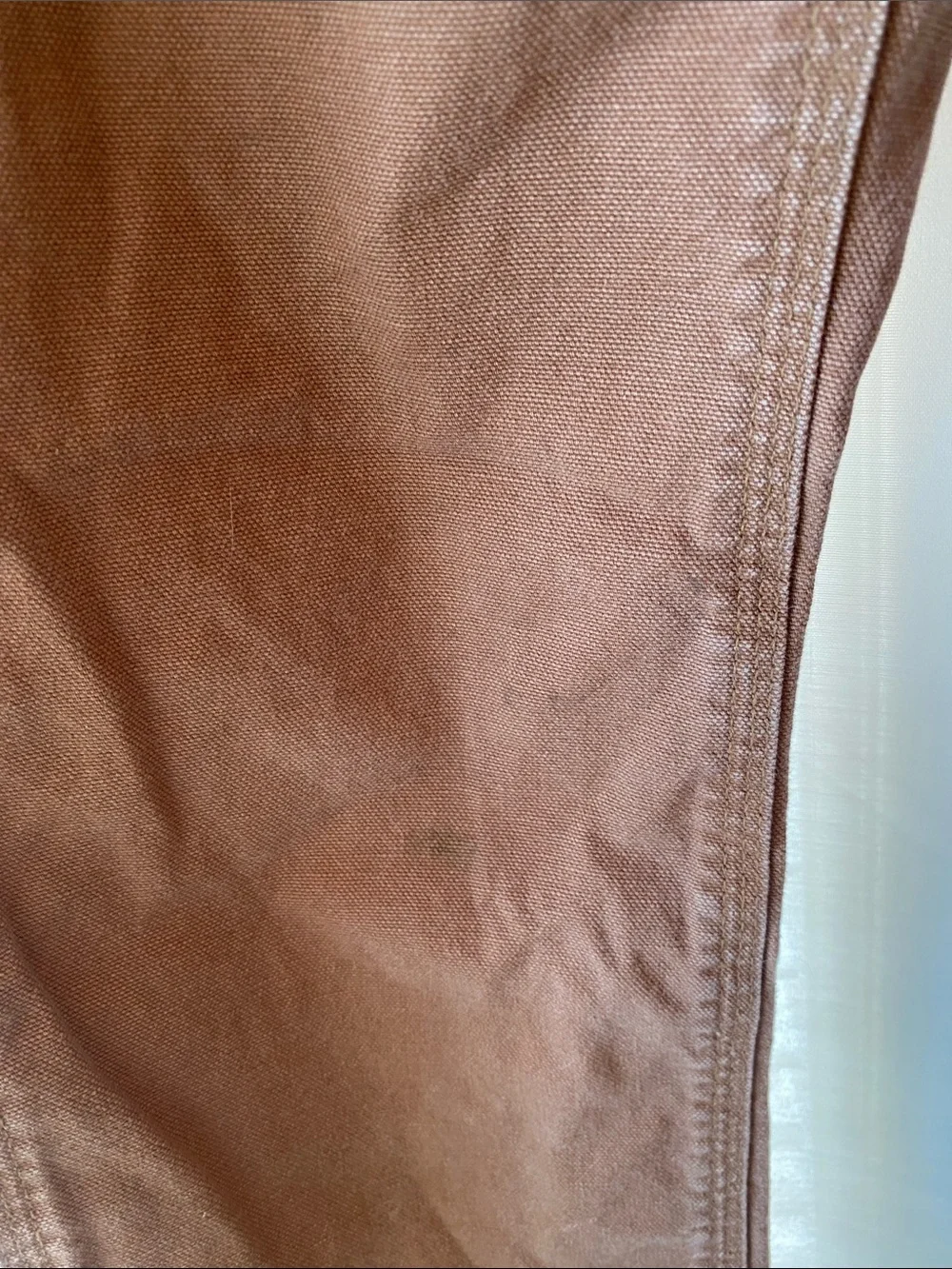 Kids Carhartt canvas carpenter work pants size 10  Brown color - Picture 4 of 8